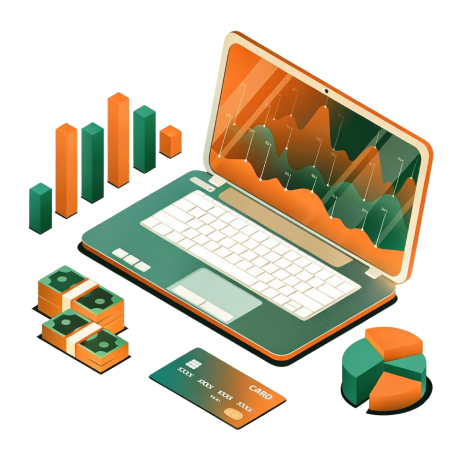 Business professionals benefiting from financial services